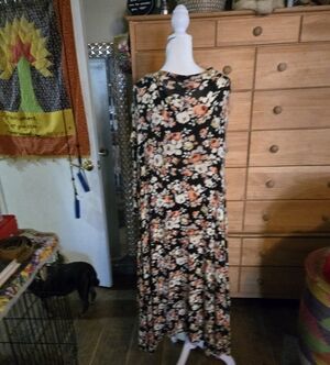 Agnes & Dora Black Floral Maxi Dress